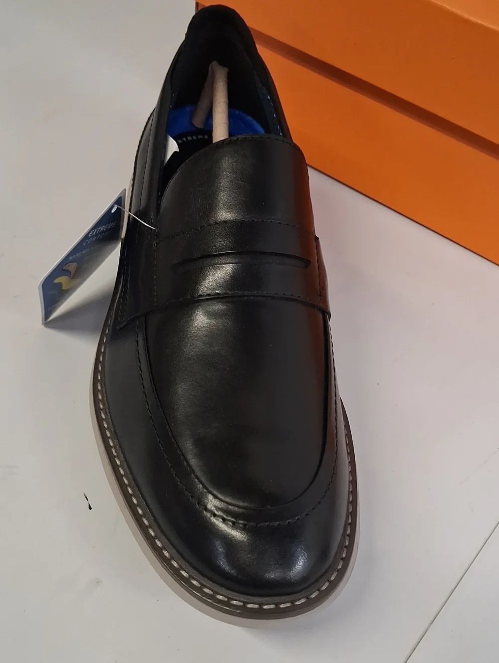 NWT Mens Clark's Black Leather Bratin Loafer Slip On Shoes
